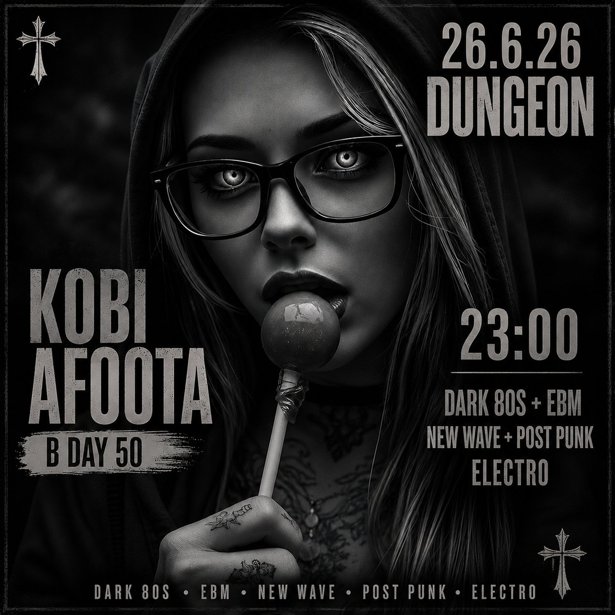 Dungeon · Kobi Afoota B-Day 50 · Dark 80s + EBM · 26.6.26
